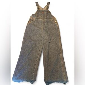 UNIONBAY Gray Wide-Leg Denim Overalls
